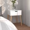 Bedside Cabinet High Gloss White 40x40x56 cm Engineered Wood Colour high gloss white Quantity in Package 1 