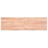 Rustic Wall Shelf - Light Brown Solid Oak Wood (140x40 cm)