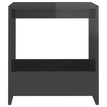 High Gloss Grey Side Table - Modern and Stylish | HipoMarket