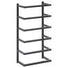 Towel Rack Black 24x12x48 cm Steel - Stylish Bathroom Storage