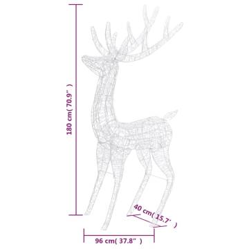 XXL Acrylic Christmas Reindeers - 250 LED - 2 pcs - 180 cm