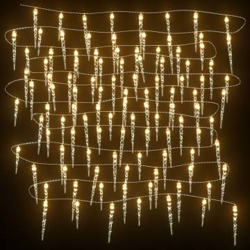 Christmas Icicle Light 100 LEDs Warm White - 10m