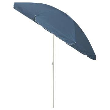 Beach Umbrella Blue 240 cm - UV Protection & Tilt Function