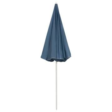 Beach Umbrella Blue 240 cm - UV Protection & Tilt Function