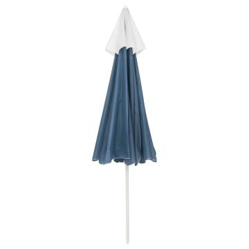 Beach Umbrella Blue 240 cm - UV Protective & Stylish