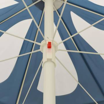 Beach Umbrella Blue 240 cm - UV Protective & Stylish