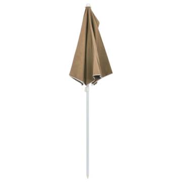 Garden Half Parasol with Pole - 180x90 cm Taupe | HipoMarket