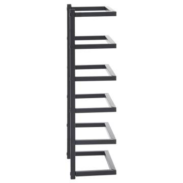 Towel Rack Black 24x12x48 cm Steel - Stylish Bathroom Storage