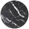 Table Top Black Ø40x0.8 cm Tempered Glass with Marble Design Colour black and white Size Ø 40 cm Quantity in Package 1 