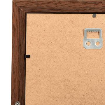 Collage Photo Frame for 10 Pictures - Dark Brown MDF