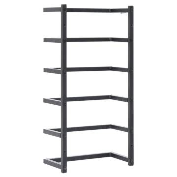 Towel Rack Black 24x12x48 cm Steel - Stylish Bathroom Storage