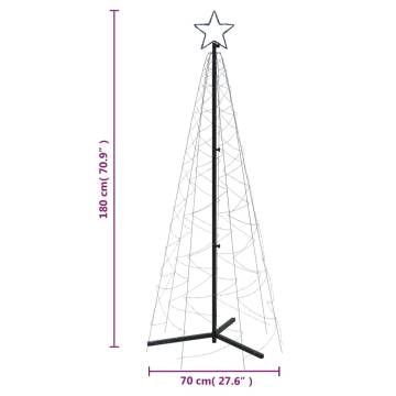 Illuminated Christmas Cone Tree - 200 LEDs - 70x180 cm