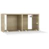 Hanging TV Cabinet White & Sonoma Oak - Modern Storage Solution