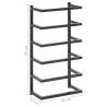 Towel Rack Black 24x12x48 cm Steel - Stylish Bathroom Storage