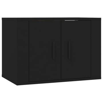 Wall Mounted TV Cabinet Black - 57x34.5x40 cm | HipoMarket