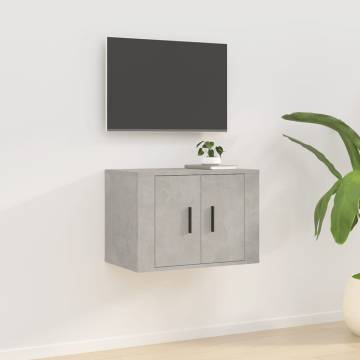 Wall Mounted TV Cabinet Concrete Grey - Stylish & Practical