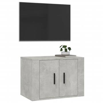 Wall Mounted TV Cabinet Concrete Grey - Stylish & Practical