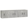 3 Piece TV Cabinet Set - Concrete Grey Engineered Wood