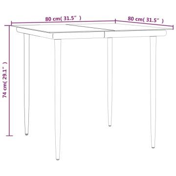 3 Piece Garden Dining Set - Stylish Poly Rattan Furniture