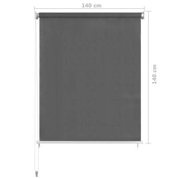 Outdoor Roller Blind 140x140 cm in Anthracite | HipoMarket