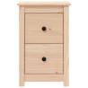 Set of 2 Solid Wood Pine Bedside Cabinets - Classic Elegance