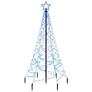 Christmas Tree with Spike and 200 Blue LEDs - 180 cm