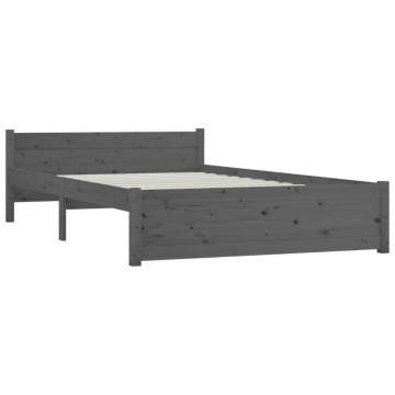 Stylish Grey Bed Frame with Drawers - 150x200 cm King Size