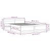 Stylish Grey Bed Frame with Drawers - 150x200 cm King Size