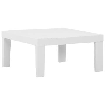 Garden Lounge Table Plastic White - Outdoor Furniture | HipoMarket