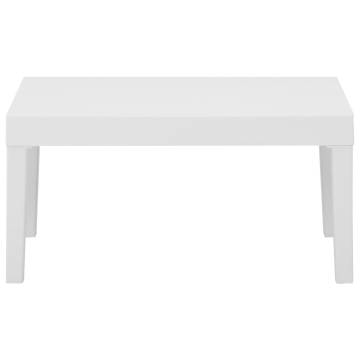 Garden Lounge Table Plastic White - Outdoor Furniture | HipoMarket