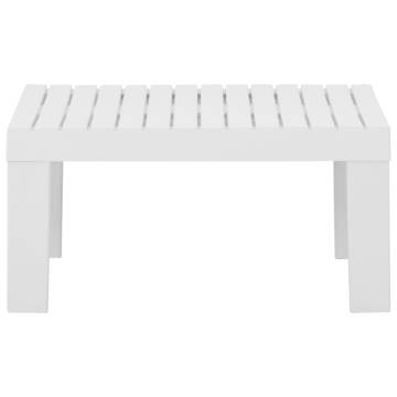 Garden Lounge Table Plastic White - Outdoor Furniture | HipoMarket