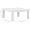 Garden Lounge Table Plastic White - Outdoor Furniture | HipoMarket