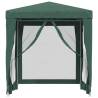 Green Party Tent 2x2m with Mesh Sidewalls - Ideal for Events