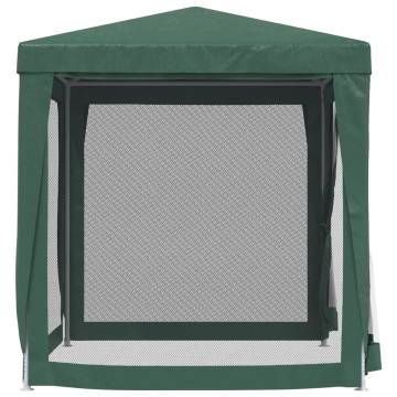 Green Party Tent 2x2m with Mesh Sidewalls - Ideal for Events