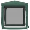 Green Party Tent 2x2m with Mesh Sidewalls - Ideal for Events