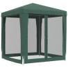 Green Party Tent 2x2m with Mesh Sidewalls - Ideal for Events