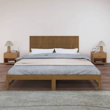 Wall Headboard Honey Brown - Solid Pine Wood | Hipo Market