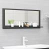 Bathroom Mirror Grey 90x10.5x37 cm Engineered Wood Colour grey Size 90 x 10.5 x 37 cm Quantity in Package 1 