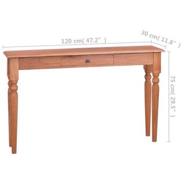 Solid Mahogany Console Table - Rustic Charm | HipoMarket