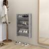 Wall Shoe Cabinet - Concrete Grey 60x18x90 cm | HipoMarket