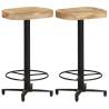 Bar Stools 2 pcs 66 cm Solid Mango Wood Size 66 cm Quantity in Package 2 