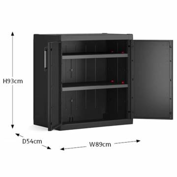 Keter Base Storage Cabinet Detroit XL Black - Organize Your Space