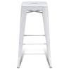 White Steel Bar Stools - 2 Piece Set for Modern Decor