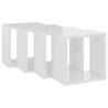 Wall Cube Shelves Set - High Gloss White, 4 pcs | Hipomarket UK