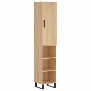 Stylish Highboard Sonoma Oak - 34.5x34x180 cm | HipoMarket