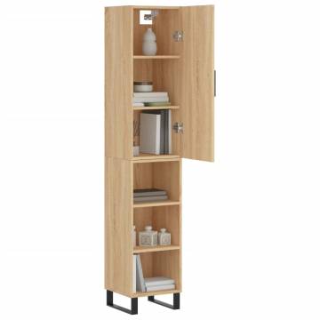 Stylish Highboard Sonoma Oak - 34.5x34x180 cm | HipoMarket