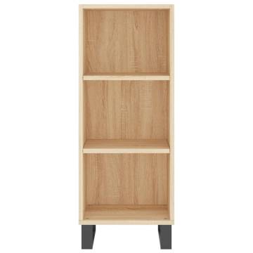 Stylish Highboard Sonoma Oak - 34.5x34x180 cm | HipoMarket