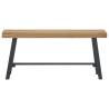 Solid Wood Teak Bench 110 cm - Vintage Charm for Your Home