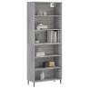 Stylish Highboard Grey Sonoma - 69.5x32.5x180 cm