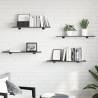 Bookshelf Boards 8 pcs High Gloss Grey | Engineered Wood